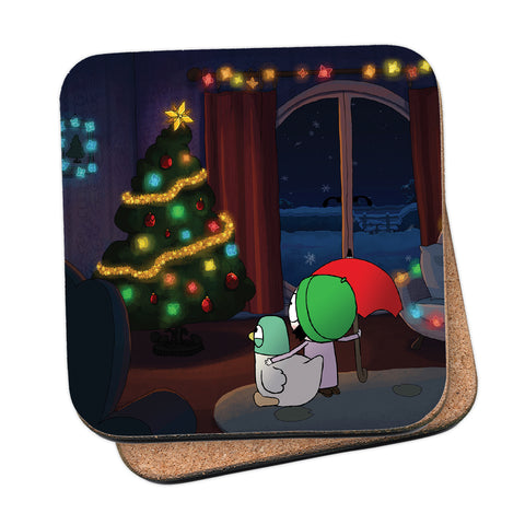 Sarah & Duck Christmas Tree Coaster